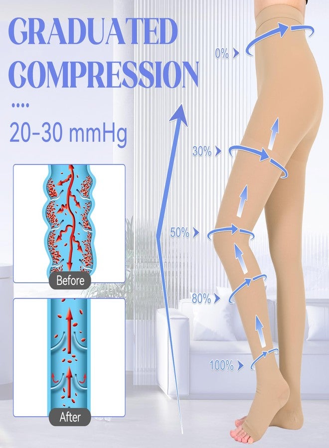 اثبافيب جوارب ضغط طبية للنساء والرجال، جوارب ضغط من 20 إلى 30 ملم زئبق - Image 2